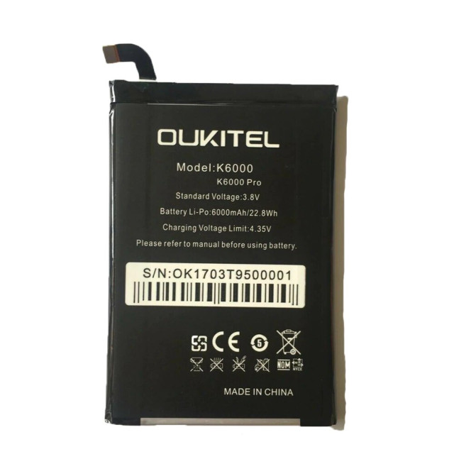 Акумулятор для Oukitel K6000/K6000 Pro